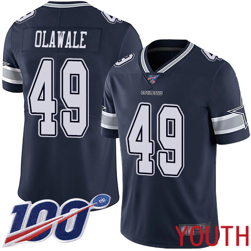 Youth Dallas Cowboys Limited Navy Blue Jamize Olawale Home 49 100th Season Vapor Untouchable NFL Jersey